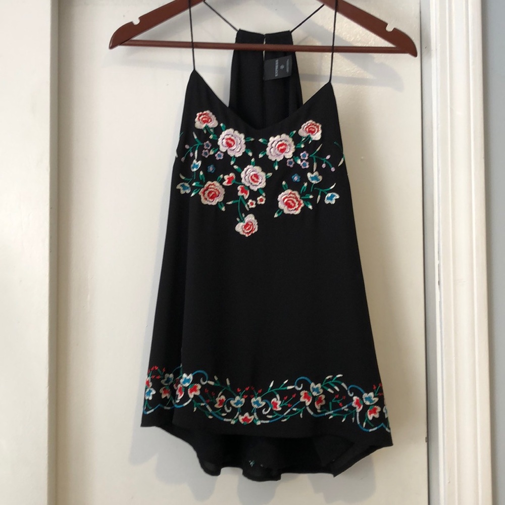 Floral Embroidered Halter